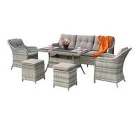 salon de jardin en résine tressée arizona - florida Gris G