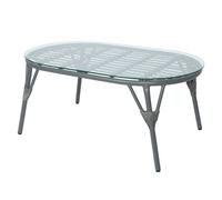 Salon De Jardin En Résine Tressée Gris Evora Avec Table Basse - 4 Places Multicolore