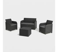 Salon de jardin en rotin avec coussins Rosalie Lounge Set