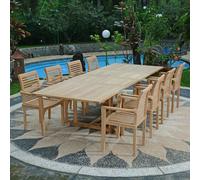 Salon de jardin en teck alifax 8 places