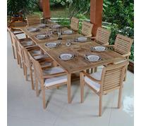 Salon de jardin en teck mahina 10 places