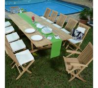 Salon de jardin en teck thira 12 places