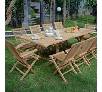 Salon de jardin en teck vienne 10 places
