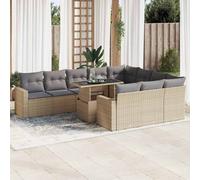 Salon de Jardin et Coussins Canapé Balcon Terrasse 11 pcs Résine Tressée vidaXL