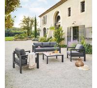 Hespéride – Ensemble de mobilier de jardin Évasion 5 places – Graphite/miel