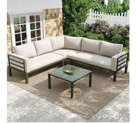 Salon de jardin extérieur - O.Ye - Salon 4-5 places - Coussins ！0 cm - Acier galvanisé antirouille - Table ve VAPORISATEUR DE SALON