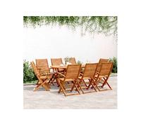 vidaXL Chaises de jardin pliantes Lot de 8 57x66x95 cm Bois d'acacia