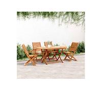 vidaXL Chaises Pliantes, Lot de 4, 57 x 66 x 95 cm, en Bois d'acacia Massif