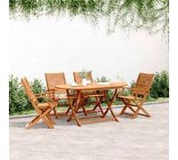vidaXL Chaises Pliables de Jardin Lot de 4 Bois Massif d'acacia, siège de Jardin, Chaise de Patio, Chaise à Manger de Jardin, siège d’extérieur
