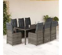 Ensemble de Bistro de Jardin avec Coussins Mobilier Résine Tressée vidaXL