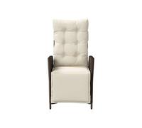 Vidaxl Ensemble De Bistro 3 Pcs Avec Coussins Marron Résine Tressée
