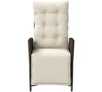 Vidaxl Ensemble De Bistro 3 Pcs Avec Coussins Marron Résine Tressée