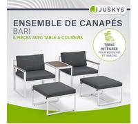 Canapé Ensemble de meubles de jardin Bari Blanc
