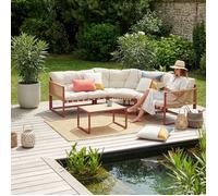 Salon de jardin Karg rouge beige