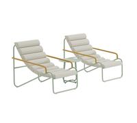 Salon de Jardin Lounge "Ithaka" 100cm Beige & Vert