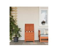 vidaXL Boîte de rangement pour jardin 50×49×56,5 cm Bois massif sapin Marron
