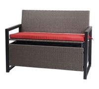 Salon de jardin mendler rotin gris 2 personnes gris G