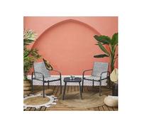 Salon de jardin metal gris 69 x 58 x 83 cm 2 personnes