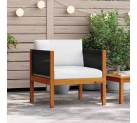 vidaXL Chaise de jardin avec coussin – Bois d'acacia solide