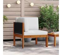 vidaXL Canapé d'angle de jardin avec coussins Bois d'acacia massif