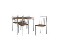 Salon de jardin ml design mdf marron 5 pieces 110 x 70 x 75 cm