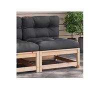 Salon de jardin modulable 1 personnes gris 70 x 70 x 67 cm bois massif