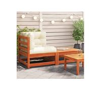 Salon de jardin modulable 1 personnes marron 70 x 140 x 67 cm bois massif