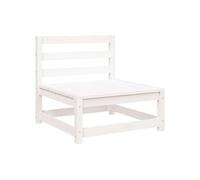 Salon de jardin modulable 3 personnes bois massif 70 x 210 x 67 cm blanc