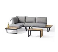 Salon de Jardin Modulable 4 Places "Tokyo" 175cm Gris Anthracite