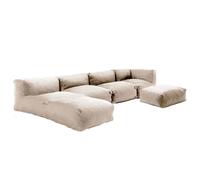 Salon de jardin modulable 5 places beige Mixi, Oviala