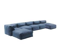Salon de jardin modulable 6 places bleu pacific Mixi, Oviala