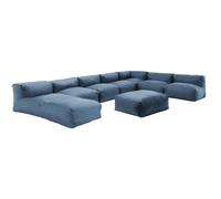 Salon de jardin modulable 8 places bleu pacific Mixi, Oviala