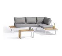 Salon de jardin modulable Aluminium DCB GARDEN 4 places TOKYO et bois d acacia