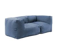 Salon de jardin modulable avec 2 fauteuils d'angle bleu pacific Mixi, Oviala