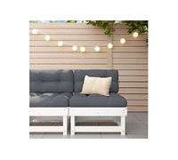 Salon de jardin modulable bois blanc 1 personnes
