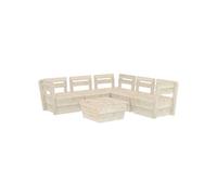Vidaxl Salon De Jardin Palette 6 Pcs Bois D'épicéa Imprégné