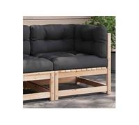 Salon de jardin modulable bois massif 1 personnes 70 x 63.5 x 67 cm gris