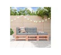 Salon de jardin modulable bois massif bois 3 pieces 63.5 x 57.5 x 60 3 personnes