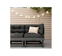 Salon de jardin modulable bois massif gris 1 personnes