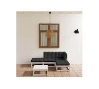 Vidaxl Salon De Jardin 5 Pcs Avec Coussins Bois De Pin Massif