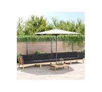 Vidaxl Salon Palette De Jardin Avec Coussins 5pcs Bois D'acacia Massif