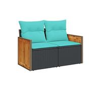 Salon de jardin modulable GENERIQUE 11 pieces noir resine tressee 62 x 55 x 69 cm