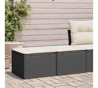 Salon de jardin modulable GENERIQUE 2 pieces resine tressee 2 personnes 55 x 55 x 37 cm noir Noir