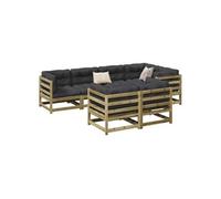 Salon de jardin modulable GENERIQUE 7 pieces 70 x 70 x 67 cm 7 personnes