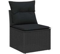 Salon de jardin modulable GENERIQUE 9 pieces rotin noir 62 x 60.5 x 69 cm noir