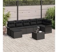 Salon de jardin modulable GENERIQUE noir 8 pieces rotin 62 x 70.5 x 69 cm