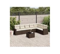 Salon de jardin modulable GENERIQUE resine tressee 8 pieces 65.5 x 62 x 37 cm 7 personnes
