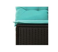 Salon de jardin modulable GENERIQUE resine tressee noir 4 pieces 62 x 55 x 69 cm