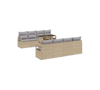 Salon de jardin modulable GENERIQUE rotin 2 personnes 62 x 60 x 69 cm 9 pieces