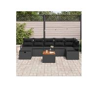 Salon de jardin modulable GENERIQUE rotin 8 pieces 55 x 55 cm